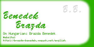 benedek brazda business card